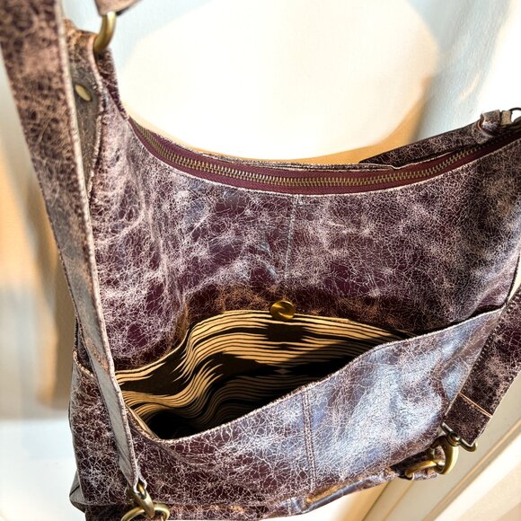 Latico Leather Convertible Tote/Backpack/Shoulder Bag Purple - Picture 3 of 7